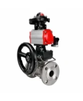 Кран шаровой DN.ru BV3131P(3pc)-FP-F-ISO-H Ду100 Ру16 полнопроходной, фланцевый, корпус - нержавеющая сталь 304, PTFE, 22х22, WDVF, с пневмоприводом PA-DA-105, пневмораспределителем 4M320-08 AC220V, БКВ APL-210N и ручным дублером MON3-700-T38-ISO