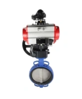 Затвор дисковый поворотный DN.ru WBV1413E-2W-Fb-H Ду300 Ру16, корпус - чугун GGG50, диск - чугун GGG40, EPDM, с пневмоприводом PA-DA-140 двойного действия, пневмораспределителем 4M310-08 AC220V, БКВ APL-210N, ручным дублером MON4-1200-T54-ISO