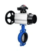 Затвор дисковый поворотный DN.ru WBV1432N-2W-Fb-H Ду125 Ру16, корпус - чугун GGG50, диск - нержавеющая сталь 316L, уплотнение - NBR, с пневмоприводом DN.ru PA-DA-105-1 двойного действия, пневмораспределителем 4M310-08 DC24V, БКВ APL-210N