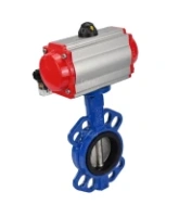 Затвор дисковый поворотный DN.ru WBV1413E-2W-Fb-H Ду100 Ру16, корпус - чугун GGG50, диск - чугун GGG40, уплотнение - EPDM, с пневмоприводом DN.ru PA-DA-083 и пневмораспределителем 4M310-08 AC220V