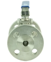 Кран шаровой DN.ru BV3232P(2pc)-FP-F-ISO-H Ду15 Ру40, корпус - нержавеющая сталь 316, уплотнение - PTFE, полнопроходной фланцевый с ISO-фланцем и рукояткой, 9х9, F03/F04