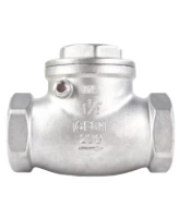 Клапан обратный DN.ru VC3232P-T 1 1/2″ Ду40 Ру16 муфтовый, поворотный, корпус - нержавеющая сталь, диск - нержавеющая сталь, уплотнение - PTFE
