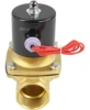 Клапан электромагнитный DN.ru VS100-NT-NC-24VDC 1 1/2″ Ду40 Ру10, соленоидный двухходовой, корпус - латунь, уплотнение - NBR, резьбовой, нормально-закрытый, прямого действия, катушка - 24В