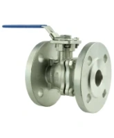 Кран шаровой DN.ru BV3232P(2pc)-FP-F-ISO-H Ду32 Ру40, корпус - нержавеющая сталь 316, уплотнение - PTFE, полнопроходной фланцевый с ISO-фланцем и рукояткой, 11х11, F04/F05