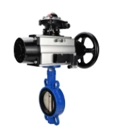 Затвор дисковый поворотный DN.ru WBV1413E-2W-Fb-H Ду150 Ру16, межфланцевый, корпус - чугун GGG50, диск - чугун GGG40, уплотнение - EPDM, с пневмоприводом DN.ru PA-DA-105-1, пневмораспределителем 4M310-08 AC220V и БКВ APL-210N