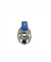 Кран шаровой DN.ru BV3232P(2pc)-FP-T-H Ду32 Ру140 полнопроходной двухходовой, нержавеющая сталь 316, внутренняя резьба, уплотнение - PTFE, ручка-рычаг