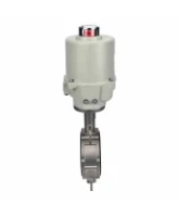 Затвор дисковый поворотный DN.ru WBV3232V-2W-Fb-H Ду100 Ру16, корпус - нержавеющая сталь 316L, диск - нержавеющая сталь 316L, уплотнение - VITON, с электроприводом ГЗ-ОФ-80/21К 220В