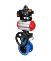 Затвор дисковый поворотный DN.ru WBV1313E-2W-F-H Ду100 Ру16 фланцевый, корпус - чугун GGG40, диск - чугун GGG40, уплотнение - EPDM, с пневмоприводом DN.ru PA-DA-105, БКВ DN.ru APL-410N EX и ручным дублером DN.ru MON1-250-T26-ISO