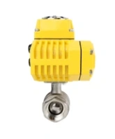 Кран шаровой DN.ru BV3232P(2pc)-FP-T-ISO-H Ду40 Ру63 полнопроходной двухходовой, нержавеющая сталь 316, внутренняя резьба, уплотнение - PTFE, с электроприводом четвертьоборотным QT-N-005EM-O1-24VDC-У1