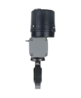 Затвор дисковый поворотный DN.ru WBV4242E-2W-Fb-ISO Дн80 Ру10 межфланцевый, корпус - НПВХ, диск - НПВХ, уплотнение - EPDM, с электроприводом DN.ru QTSA-N-003EM-O0-220VAC с пружинным возвратом