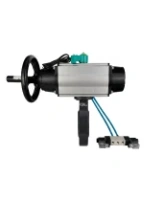 Затвор дисковый поворотный DN.ru WBV4242E-2W-Fb-ISO Дн80 Ру10 межфланцевый, корпус - НПВХ, диск - НПВХ, уплотнение - EPDM, с пневмоприводом PA-DA-105-1, пневмораспределителем 4V320-08 AC220V и магнитным переключателем ALS200D