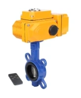 Затвор дисковый поворотный DN.ru WBV1432E-2W-Fb-H Ду125 Ру16, корпус - чугун GGG50, диск - нержавеющая сталь 316L, уплотнение - EPDM, с электроприводом DN.ru QT-N-010EM-B1-220VAC-У1 220В (0-10В) HARK