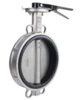 Затвор дисковый поворотный DN.ru WBV3232N-2W-Fb-H Ду250 Ру16 межфланцевый, корпус - нержавеющая сталь 316L, диск - нержавеющая сталь 316L, уплотнение - NBR, с рукояткой, квадрат 22х22, F10