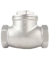 Клапан обратный DN.ru VC3232P-T 1 1/2″ Ду40 Ру16 муфтовый, поворотный, корпус - нержавеющая сталь, диск - нержавеющая сталь, уплотнение - PTFE