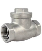 Клапан обратный DN.ru VC3232P-T 1 1/4″ Ду32 Ру16 муфтовый, поворотный, корпус - нержавеющая сталь, диск - нержавеющая сталь, уплотнение - PTFE