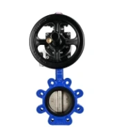 Затвор дисковый поворотный DN.ru WBV1616E-2W-Fb-H Ду125 Ру16 LUG корпус - чугун QT450, диск - чугун QT450, уплотнение - EPDM, с пневмоприводом DN.ru PA-DA-105-1, пневмораспределителем 4M310-08 AC220V и БКВ APL-210N