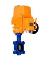 Затвор дисковый поворотный DN.ru WBV1631N-2W-Fb-H Ду150 Ру16 LUG межфланцевый, корпус - чугун QT450, диск - нержавеющая сталь 304, уплотнение - NBR, с электроприводом DN.ru QT-EX-020EM-O2-220VAC-У1 220В