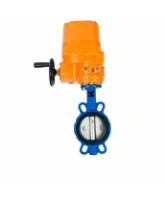 Затвор дисковый поворотный DN.ru WBV1413E-2W-Fb-H Ду100 Ру16, корпус - чугун GGG50, диск - чугун GGG40, уплотнение - EPDM, с электроприводом DN.ru QT-EX-010EM-O2-220VAC-У1