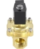 Клапан электромагнитный DN.ru VS200-ET-NC-220VAC 1″ Ду25 Ру10, соленоидный двухходовой, корпус - латунь, уплотнение - EPDM, резьбовой, нормально-закрытый, прямого действия, катушка - 220В