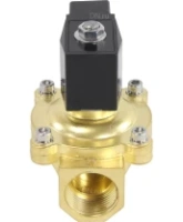 Клапан электромагнитный DN.ru VS200-ET-NC-220VAC 1″ Ду25 Ру10, соленоидный двухходовой, корпус - латунь, уплотнение - EPDM, резьбовой, нормально-закрытый, прямого действия, катушка - 220В