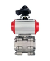 Кран шаровой DN.ru BV3232P(3pc)-FP-SW-ISO-H Ду65 Ру63 полнопроходной, корпус - нержавеющая сталь SS316, под приварку, с пневмоприводом PA-SA-130, БКВ APL-210N