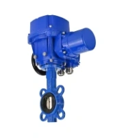Затвор дисковый поворотный DN.ru WBV1432N-2W-Fb-H Ду100 Ру16, корпус - чугун GGG50, диск - нержавеющая сталь 316L, уплотнение - NBR, с электроприводом DN.RU QT-N-010M-O2-220VAC-У1