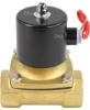 Клапан электромагнитный DN.ru VS100-NT-NC-24VDC 1 1/2″ Ду40 Ру10, соленоидный двухходовой, корпус - латунь, уплотнение - NBR, резьбовой, нормально-закрытый, прямого действия, катушка - 24В