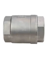 Клапан обратный DN.ru VCS3232P-T 2 1/2″ Ду65 Ру40 резьбовой, пружинный, корпус - нержавеющая сталь 316, диск - нержавеющая сталь 316, уплотнение - металл