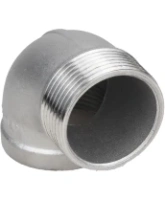 Отвод (уголок) DN.ru ВР-НР-304 1 1/2″ Ду40 Ру16 угол 90°, корпус - нержавеющая сталь 304, присоединение - внутренняя / наружная резьба