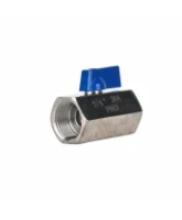 Кран шаровой DN.ru 1″ Ду25 Ру63 корпус - пищевая нержавеющая сталь AISI 304 (аналог 08Х18Н10), неполнопроходной, внутренняя/внутренняя резьба, уплотнение - PTFE, с рукояткой (BV3131P-SP-T-H)