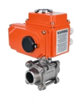 Кран шаровой DN.ru BV3232P(3pc)-FP-W-ISO-H WDVF Ду15 Ру63 полнопроходной, трехсоставной, корпус - нержавеющая сталь 316, уплотнение - PTFE, под приварку, с 1/4-оборотным электроприводом DN.ru QT-N-003EM-O1-24VDC-У1 HARK