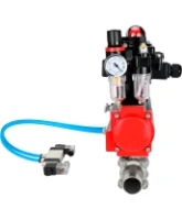 Кран шаровой DN.ru BV3232P(3pc)-FP-W-ISO-H LONG Ду80 Ру25 полнопроходной, корпус - нержавеющая сталь 316, уплотнение - PTFE, под приварку, с пневмоприводом PA-DA-083, пневмораспределителем 4V320-08 AC220V, БКВ APL-410N EX и БПВ AFC2000