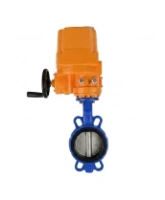 Затвор дисковый поворотный DN.ru WBV1432N-2W-Fb-H Ду100 Ру16, корпус - чугун GGG50, диск - нержавеющая сталь 316L, уплотнение - NBR, с электроприводом DN.ru QT-EX-010EM-O2-220VAC-У1