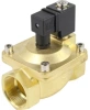 Клапан электромагнитный DN.ru VS400-ET-NC-24VDC 1 1/2″ Ду40 Ру16, соленоидный двухходовой, корпус - латунь, уплотнение - EPDM, резьбовой, нормально-закрытый, пилотный, катушка - 24В