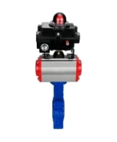 Затвор дисковый поворотный DN.ru WBV1631N-2W-Fb-H Ду150 Ру16 LUG корпус - чугун QT450, диск - нержавеющая сталь 304, уплотнение - NBR, с пневмоприводом DN.ru PA-SA-160 и БКВ APL-410N EX