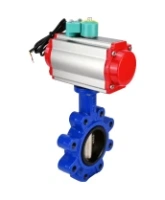 Затвор дисковый поворотный DN.ru WBV1616E-2W-Fb-H Ду125 Ру16 LUG корпус - чугун QT450, диск - чугун QT450, уплотнение - EPDM, с пневмоприводом PA-DA-105 и магнитным переключателем ALS200D