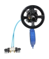 Затвор дисковый поворотный DN.ru WBV1132N-2W-Fb-H Ду125 Ру16, корпус - чугун GG25, диск - нержавеющая сталь 316L, уплотнение - NBR, с пневмоприводом DN.ru PA-DA-105-1 двойного действия, с пневмораспределителем 4V320-08 AC220V