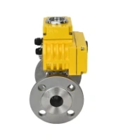 Кран шаровой DN.ru BV3131P(3pc)-FP-F-ISO-H Ду65 Ру25 трехсоставной из нержавеющей стали SS304, фланцевый, полнопроходной с электроприводом DN.ru QT-N-010EM-O1-24VDC-У1