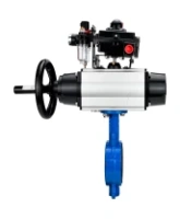 Затвор дисковый поворотный DN.ru WBV1432E-2W-Fb-H Ду150 Ру16, корпус - чугун GGG50, диск - нержавеющая сталь 316L, уплотнение - EPDM, с пневмоприводом PA-DA-105-1, пневмораспределителем 4M310-08 AC220V, БКВ APL-410N EX, БПВ AFC2000