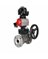 Кран шаровой DN.ru BV3131P(3pc)-FP-F-ISO-H Ду100 Ру16 полнопроходной, фланцевый, корпус - нержавеющая сталь 304, PTFE, 22х22, WDVF, с пневмоприводом PA-DA-105, пневмораспределителем 4M320-08 AC220V, БКВ APL-510N EX и ручным дублером MON3-700-T38-ISO