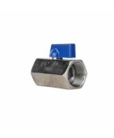 Кран шаровой DN.ru 1″ Ду25 Ру63 корпус - пищевая нержавеющая сталь AISI 304 (аналог 08Х18Н10), неполнопроходной, внутренняя/внутренняя резьба, уплотнение - PTFE, с рукояткой (BV3131P-SP-T-H)