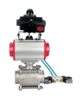 Кран шаровой DN.ru BV3232P(3pc)-FP-W-ISO-H WDVF Ду40 Ру40 полнопроходной, трехсоставной, корпус - нержавеющая сталь 316, уплотнение - PTFE, под приварку, с пневмоприводом PA-SA-105, пневмораспределителем 4V320-08 AC220V, БКВ APL-410N EX