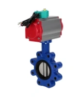 Затвор дисковый поворотный DN.ru WBV1631N-2W-Fb-H Ду150 Ру16 LUG корпус - чугун QT450, диск - нержавеющая сталь 304, уплотнение - NBR, с пневмоприводом PA-DA-105 и магнитным переключателем ALS200D