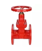 Задвижка клиновая 30ч39р (аналог МЗВГ) DN.ru GVWN1414S-2W-F-S red Ду100 Ру10/16 фланцевая, корпус - чугун GGG50, уплотнение - силикон, со штурвалом и невыдвижным штоком, цвет - красный