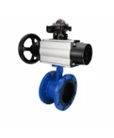Затвор дисковый поворотный DN.ru WBV1331E-2W-F-H Ду50 Ру16 фланцевый, корпус - чугун GGG40, диск - нержавеющая сталь 304, уплотнение - EPDM, с пневмоприводом DN.ru PA-DA-105-1, 4M310-08 AC220V и APL-210N