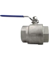 Кран шаровой DN.ru BV3232P(2pс)-FP-T-H Ду100 Ру40 полнопроходной двухходовой, нержавеющая сталь 316 CF8M, внутренняя резьба, уплотнение - PTFE, ручка-рычаг