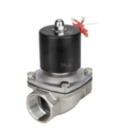 Клапан электромагнитный DN.ru VS131-ET-NC-220VAC 1 1/2″ Ду40 Ру10, соленоидный двухходовой, корпус - нержавеющая сталь 304, уплотнение - EPDM, резьбовой, нормально-закрытый, прямого действия, катушка - 220В