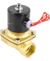 Клапан электромагнитный DN.ru VS100-ET-NC-220VAC 1 1/4″ Ду32 Ру10, соленоидный двухходовой, корпус - латунь, уплотнение - EPDM, резьбовой, нормально-закрытый, прямого действия, катушка - 220В