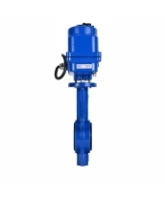 Затвор дисковый поворотный DN.ru WBV1413E-2W-Fb-H Ду40 Ру16, корпус - чугун GGG50, диск - чугун GGG40, уплотнение - EPDM, с электроприводом QT-N-003EM-O1-12VDC-У1 blue 12В