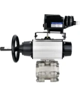 Кран шаровой DN.ru BV3232P(3pc)-FP-SW-ISO-H Ду100 Ру63 полнопроходной, корпус - нержавеющая сталь SS316, под приварку, с пневмоприводом PA-DA-105-1, электропневматическим поворотным позиционером YT-1000RSN без обратной связи